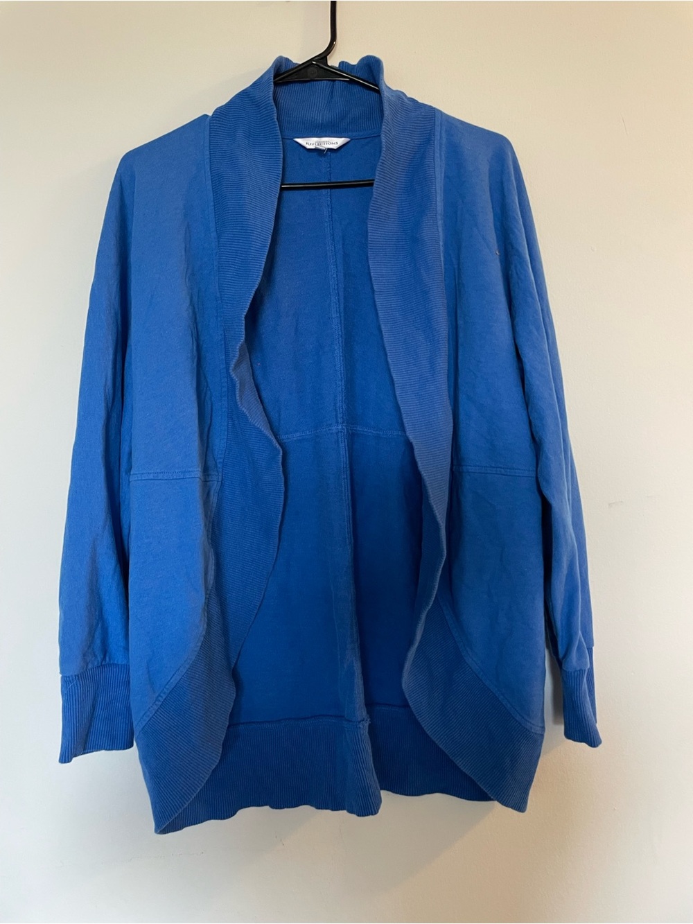 Vibrant Cobalt Blue Open-Front Cocoon Cardigan